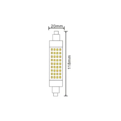 R7S LED pære, 118mm, 11W, 3000K, Ikke dæmpbar, 1400 lumen