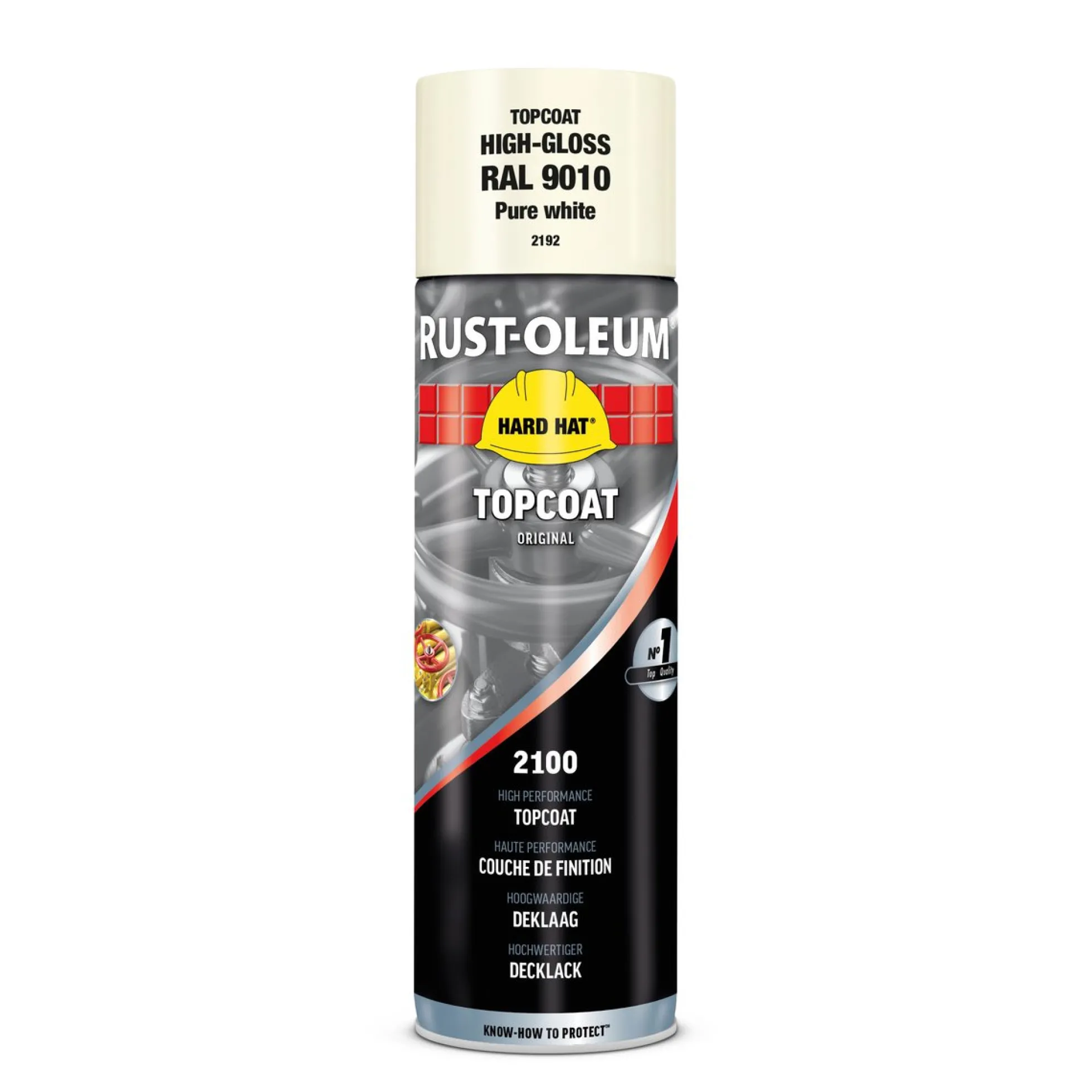 Rust-Oleum spraymaling, RAL 9010, ren hvid, 500 ml