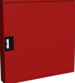 Safeti brandskab type 2, rød, 3/4" - 30 m, 800 x 800 x 137 mm, automatventil