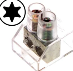Samlemuffe dobbelt, 10 mm² (torx 10 kærv, klar) - 100 stk