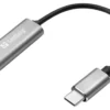 Sandberg USB-C audio adapter, USB til 3,5 mm, sølv/hvid