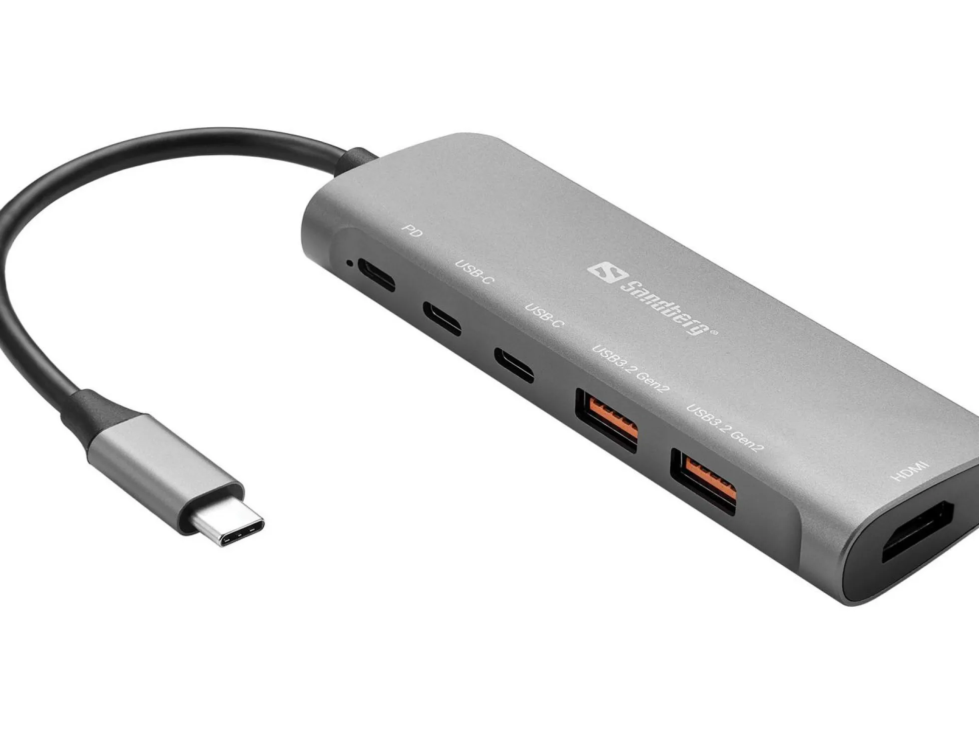 Sandberg USB-C dock, HDMI, 2x USB-A, 2x USB-C, PD 100w