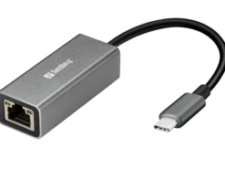 Sandberg USB-C gigabit netværksadapter, kablet, USB Type-C, 5000 Mbit/s, aluminium, hvid
