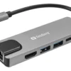 Sandberg USB-C 5-i-1 rejse-dock Saver