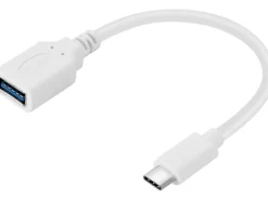 Sandberg USB-C til USB 3.0 konverter, USB-C, USB-A, USB 3.2 Gen 1 (3.1 Gen 1), han/hun, 0,1 meter, hvid