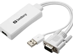 Sandberg VGA+Audio til HDMI konverter, HDMI, VGA (D-Sub) + USB, hun, han, 1920 x 1080 pixels, 640 x 480 (VGA)