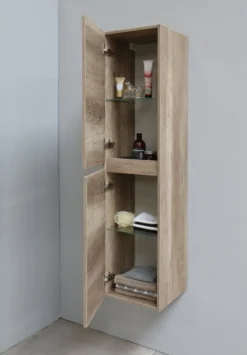 Sanibell Basicline højskab, grebsfri, 2 låger, 35 cm x 150 cm - flere farver