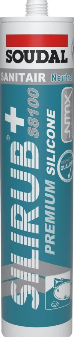 Sanitetsilikone fugemasse, grå, 300 ml