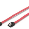 SATA kabel, 50 cm, med clip, 7-polet til 7-polet SATA stik - MicroConnect