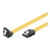 SATA kabel, 6 Gbps, SATA III, 0,5 meter, SATA han 90° til SATA han - MicroConnect