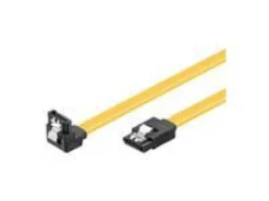 SATA kabel, 6 Gbps, SATA III, 0,5 meter, SATA han 90° til SATA han - MicroConnect