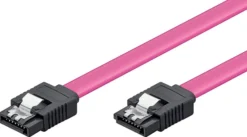 SATA kabel, 0,3 meter, med clip, 7-polet til 7-polet - MicroConnect