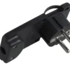 Schuko vinklet stikprop, flad, sort - MicroConnect