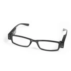 See-Cardt sort læsebrille med LED lys og styrke +1.0