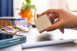 Shelly BLU Wall Switch 4 ZB, batteritryk, Bluetooth + Zigbee (Stand Alone)