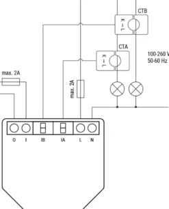 Shelly EM Gen3, 50A CT - WiFi 1-faset energimåler