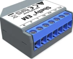 Shelly EM, WiFi energimåler, 2x50/120A (uden strømtrafo) (restsalg)