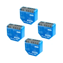 Shelly 1 Gen4 - WiFi + Zigbee relæ, potentialfrit kontaktsæt (12-48VDC/230VAC), 4-pak