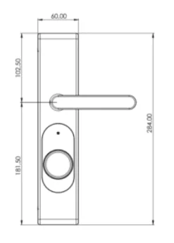 Shelly LOQED Touch Smart Lock, Bluetooth, WiFi, Matter