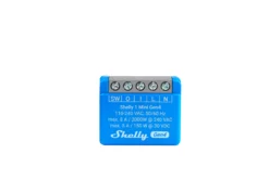 Shelly 1 Mini Gen4, WiFi + Zigbee relæ, potentialfrit kontaktsæt (230 VAC), 2 pak