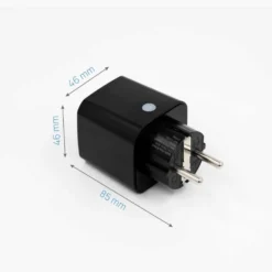 Shelly Plug M Gen3 Smart Plug med energimåler, Matter (WiFi), sort (2-pak)