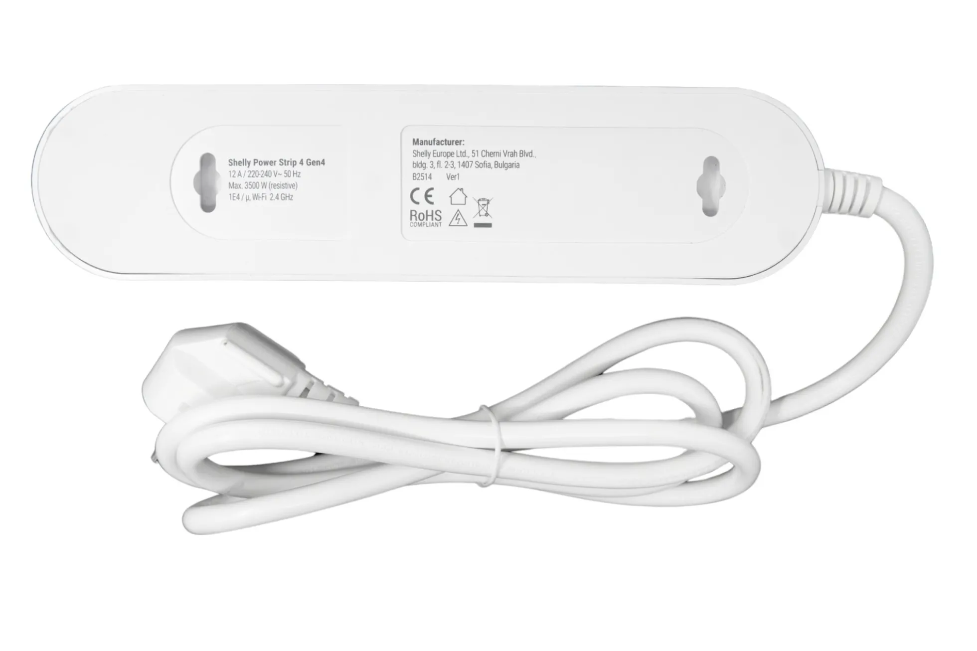 Shelly Power Strip Gen4, stikdåse, Zigbee, WiFi, Matter
