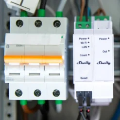 Shelly Pro 3EM Switch Add-On, 2A potentialfrit relæ, 230V