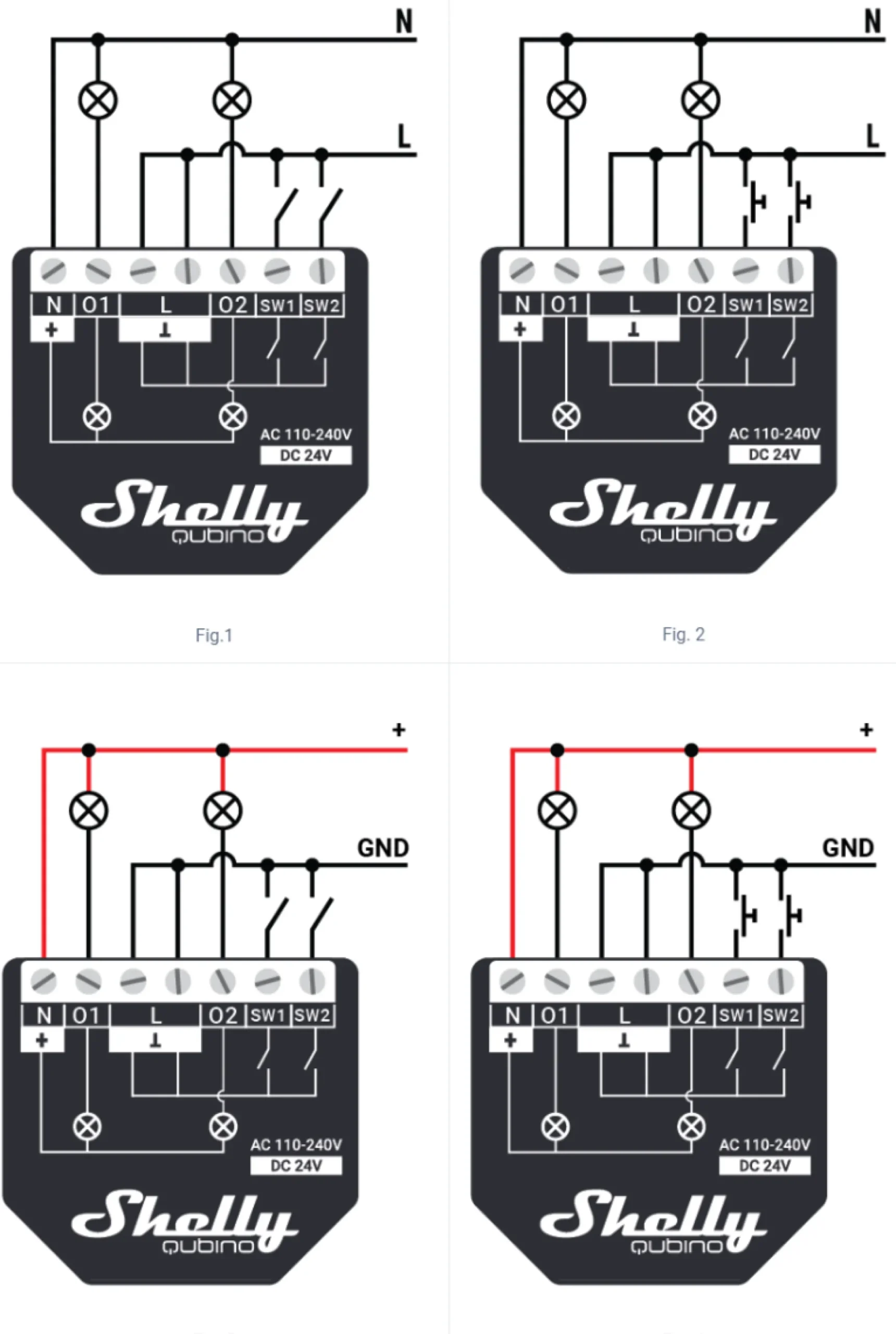 Shelly Qubino Wave 2PM, Z-Wave, 2-kanals relæ, 16A