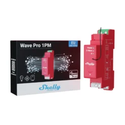 Shelly Qubino Wave Pro 1PM, Z-Wave, 1-faset relæ, 16A, tavlemontering