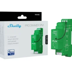 Shelly Wave Pro Dimmer 1PM, 1-kanal DIN lysdæmper m. energimåling, Z-Wave