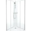 Showerama 10-5 classic femkantet brusekabine, 100x100 cm, hvid/klart glas