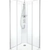 Showerama 10-5 comfort femkantet brusekabine, 90x90 cm, hvid/klar