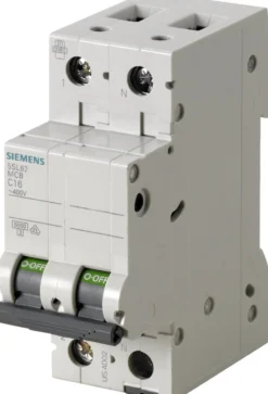 Siemens SSL6 – Automatsikring, C 10A, 230Vac, 1P+N, 6kA, 2 modul