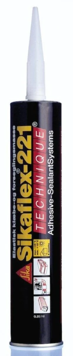 Sikaflex-221 fugemasse, 300ml, sort - Sika