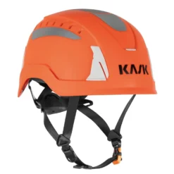 Sikkerhedshjelm Primero Hi-vis med hagerem, orange - Kask