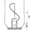Skibslanterne 12V, BAY15, 18CD, Klar