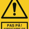 Skilt Asbest Arbejde A4, 297x210 vinyl