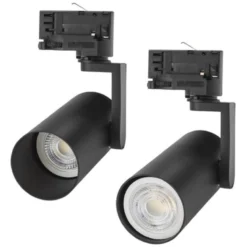 Skinnespot med GU10 fatning, 230V, Aluminium, Højde 172mm, Dybde 121mm, Diameter 56mm, IP20