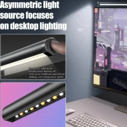 Skærmlys lampe, 44 cm, 18W, USB, touch styring