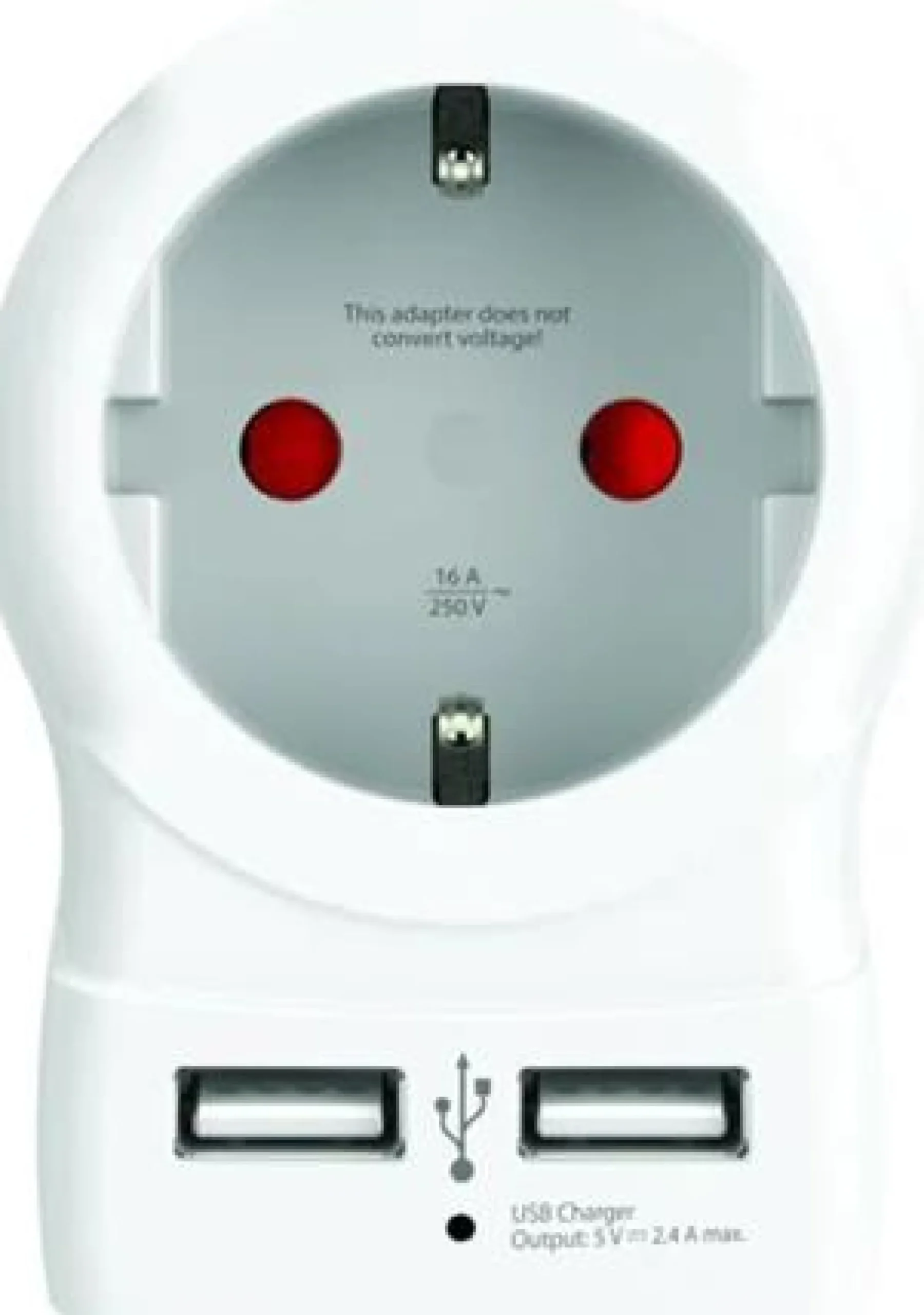 SKROSS Home USB Hub, stikdåseforlænger til Europa, hvid