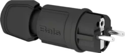 Slagfast udendørs hybrid schuko/pindjord stikprop, IP44, 16A – Bals