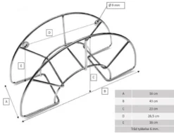 slangeholder stor, syrefast, AISI316, 60 meter, 3/4 tomme