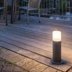 SLV Grafit bedlampe, rund, E27, antracit