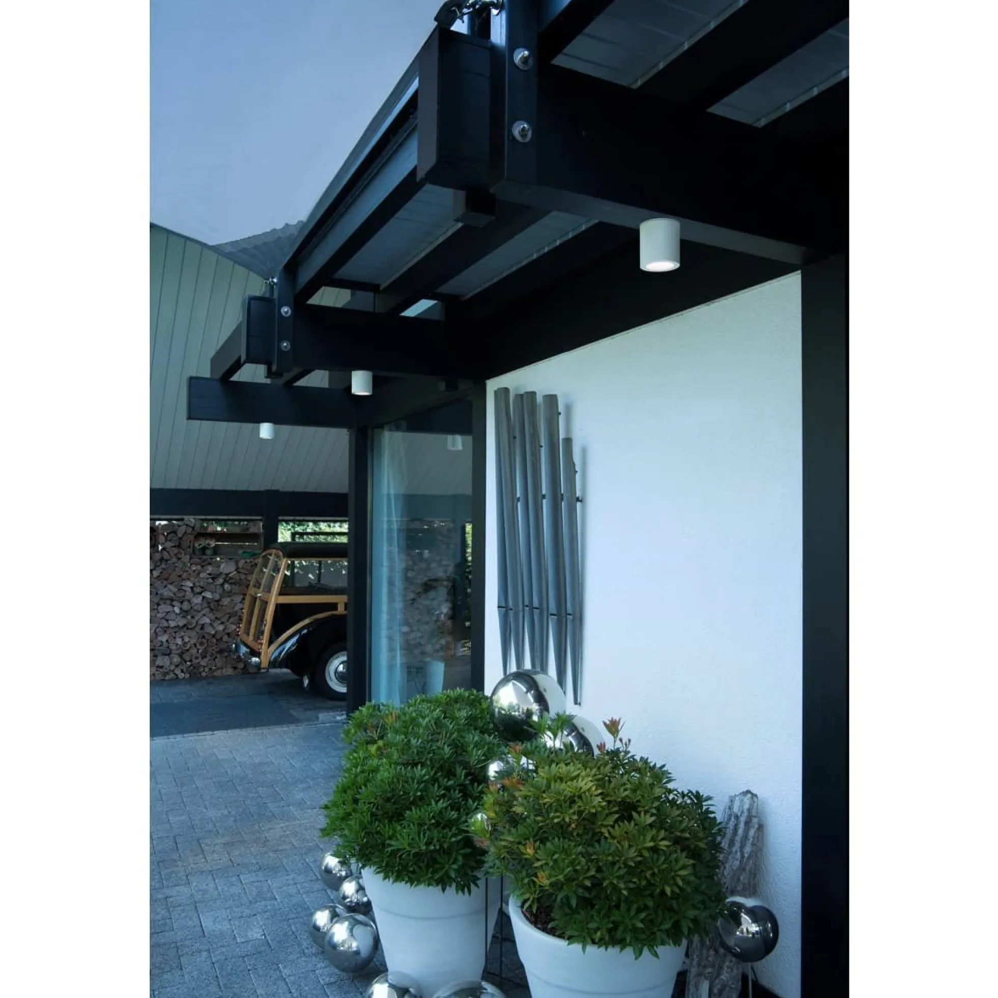 SLV Sitra udendørs loftlampe, IP44, GX53
