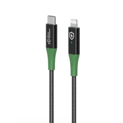 Smart Charge MFI USB-C til Lightning kabel, sort/grøn - Smart Charge - MicroConnect