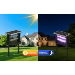 Solcelle insektlampe, sort, IP65, 20W, 120m2
