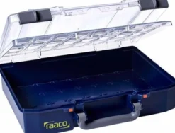 Sortimentskasse CarryLite 80 4x8-0 DLU, uden indsatse, blå - Raaco