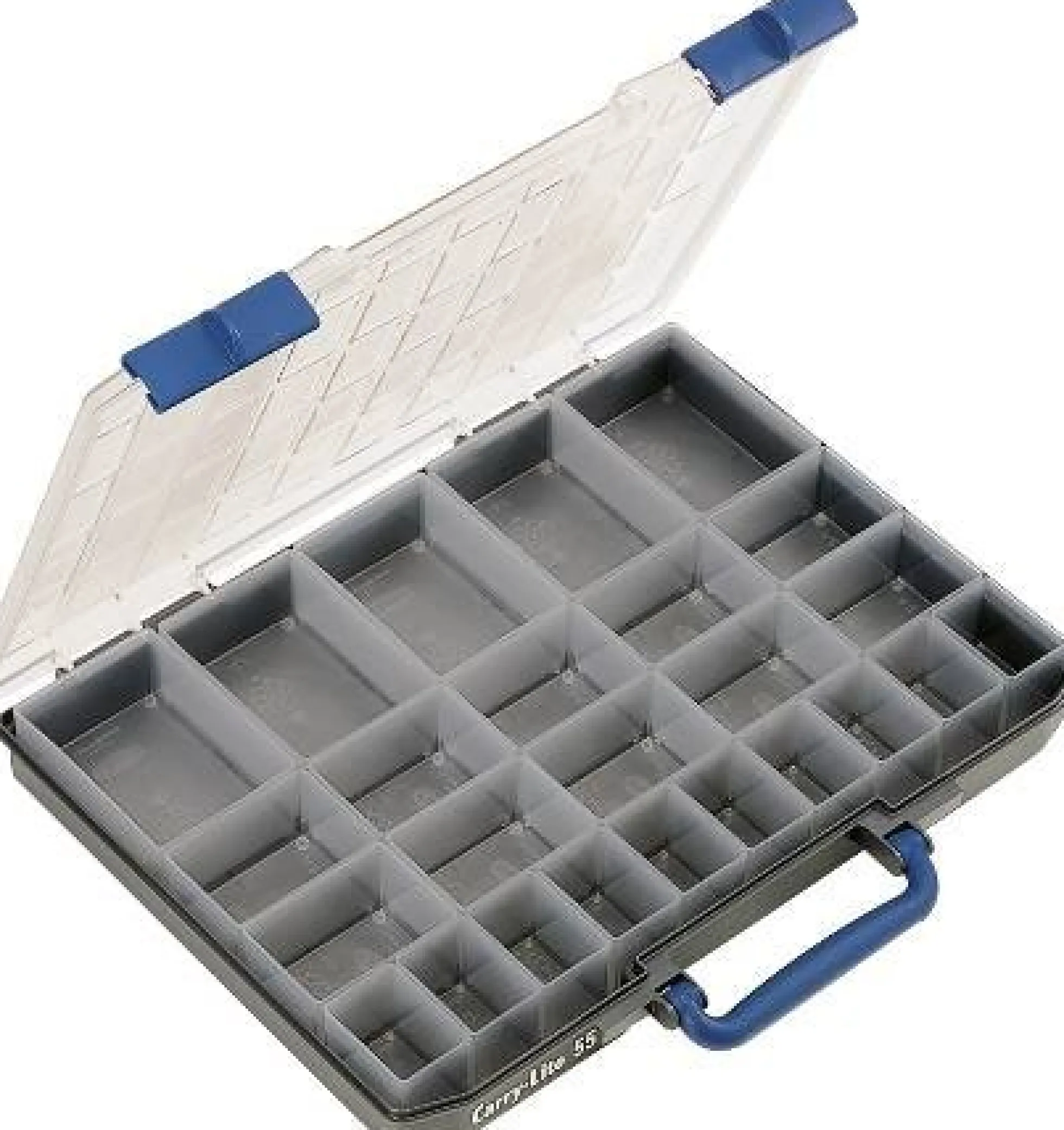 Sortimentskasse CarryLite 55 5x10-25/2, inkl. 25 indsatse, blå - Raaco