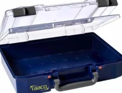 Sortimentskasse CarryLite 80 4x8-0 DL, uden U-profiler, blå - Raaco