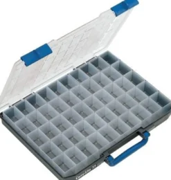 Sortimentskasse CarryLite 55 5x10-50, inkl. 50 indsatse, blå - Raaco